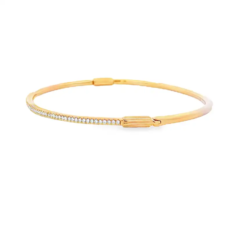 Gold Diamond Bangle Bracelet
