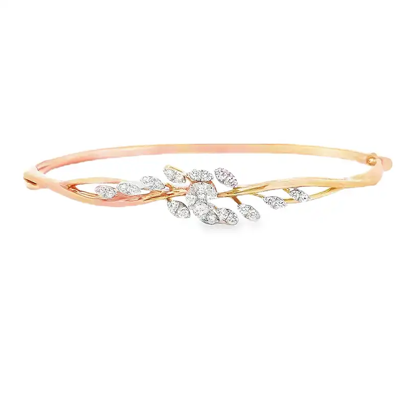 Gold Diamond Bangle Bracelet