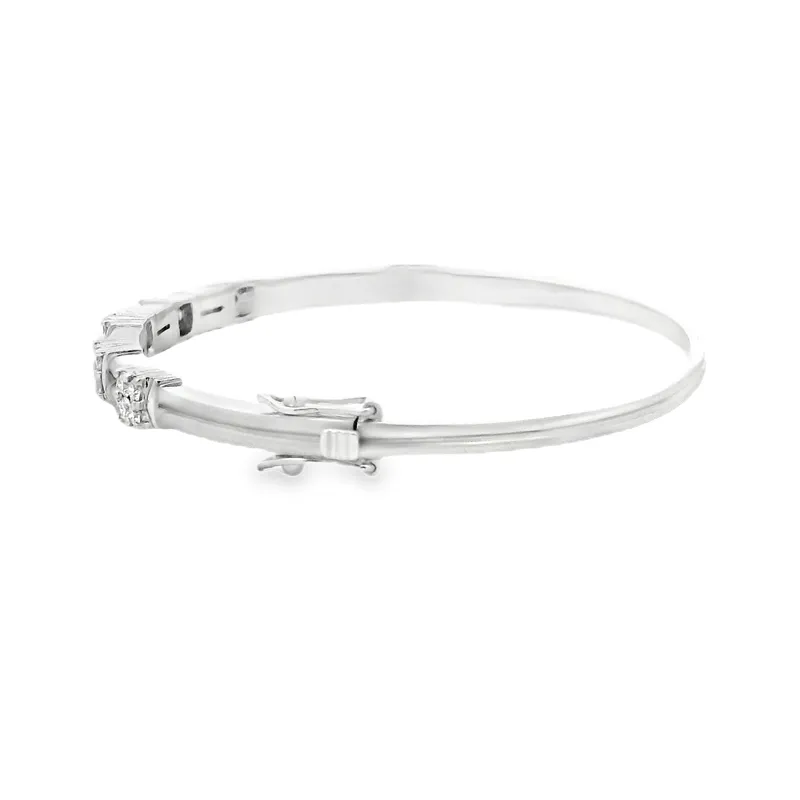 Gold Diamond Bangle Bracelet