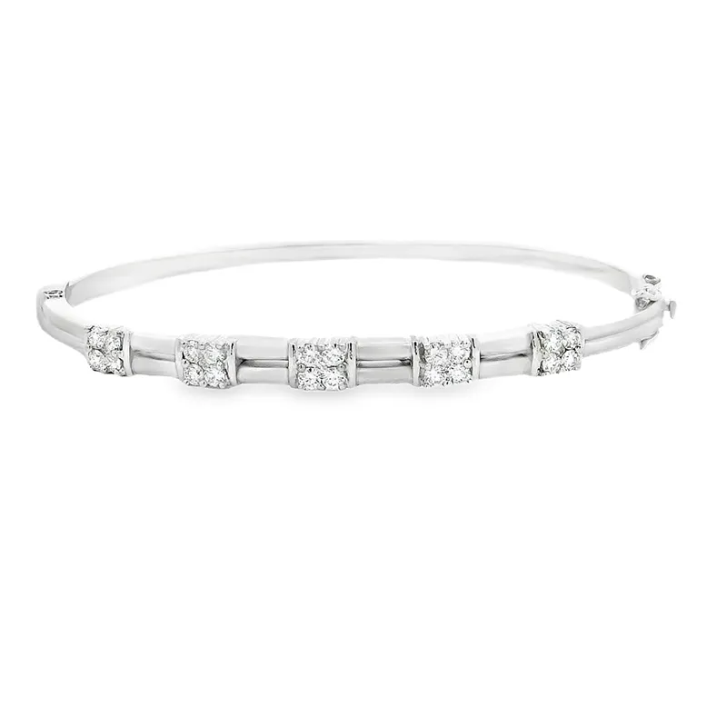 Gold Diamond Bangle Bracelet