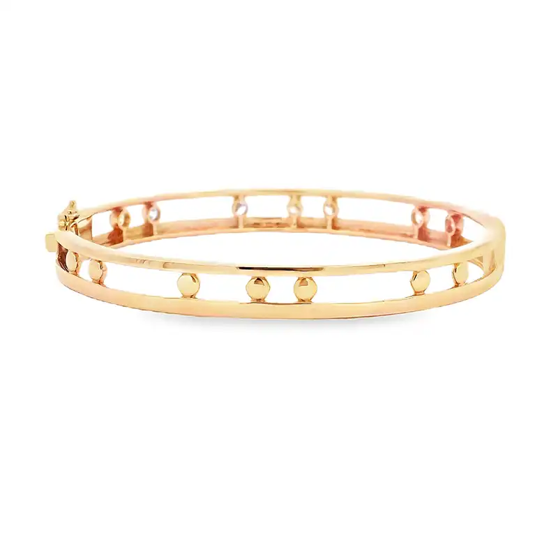 Gold Diamond Bangle Bracelet