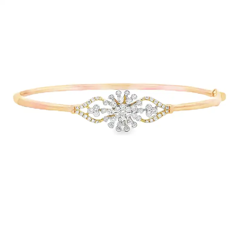Gold Diamond Bangle Bracelet