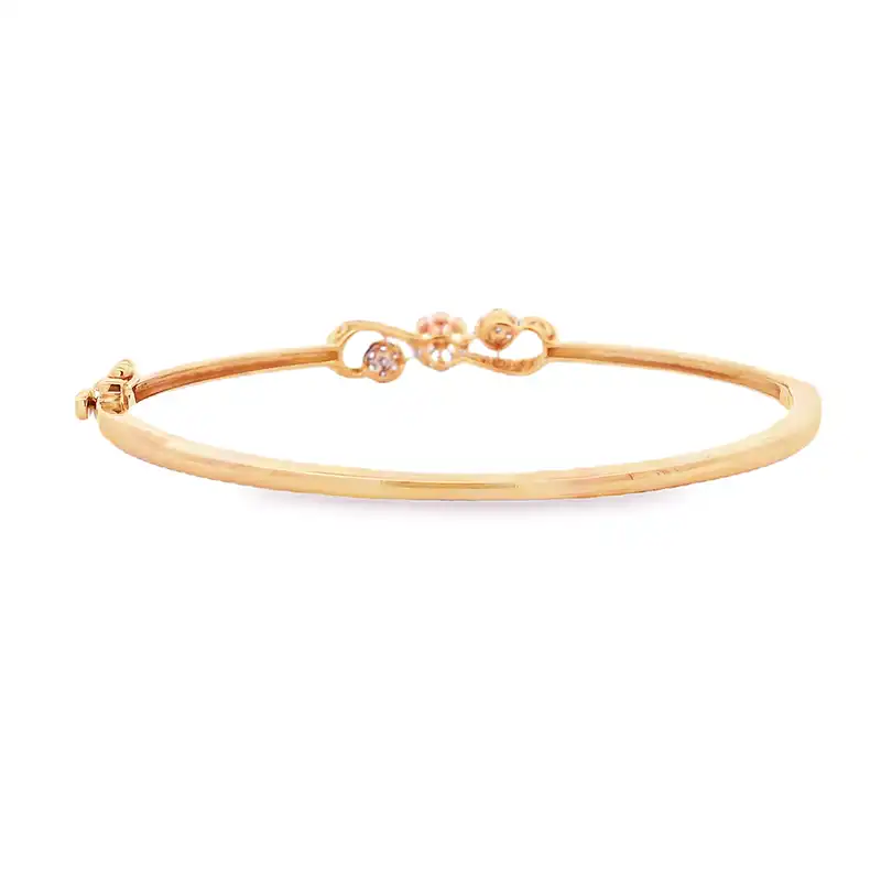 Gold Diamond Bangle Bracelet