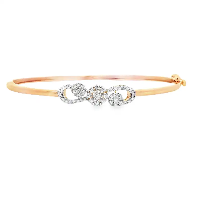 Gold Diamond Bangle Bracelet