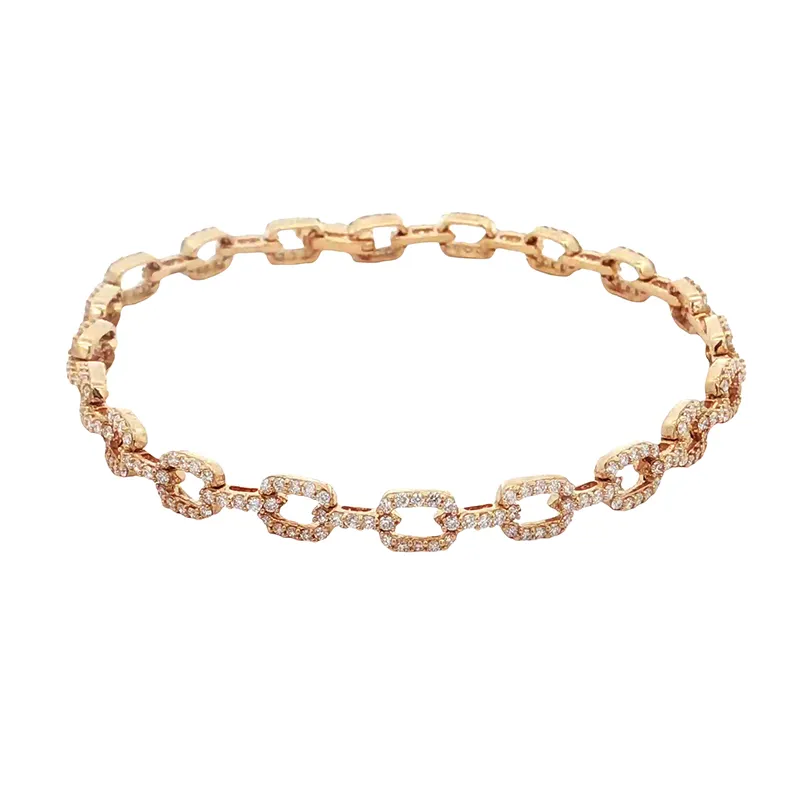 Links Bracelet in Gold and Diamonds