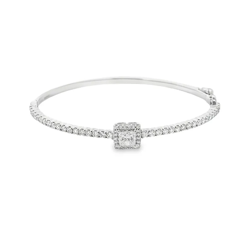 Elegant Diamond Bracelet - Square center