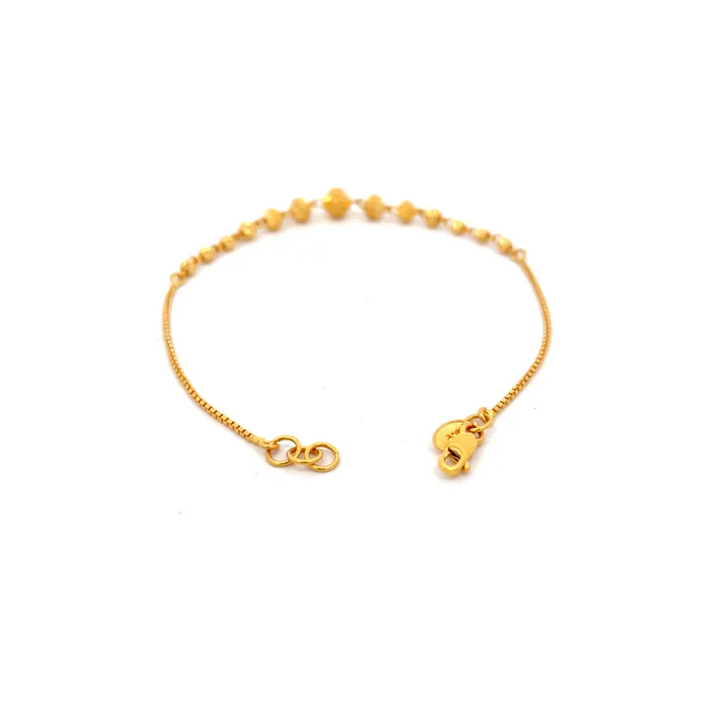 Elegant 22k Yellow Gold Bracelet Size 7.3 Inch for Everyday or Special Occasions