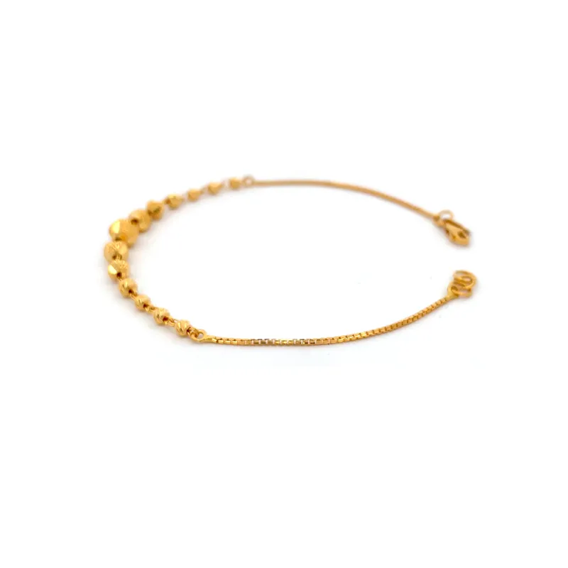 Beautiful 22k Yellow Gold Bracelet 7.2 Inch for Everyday Elegance