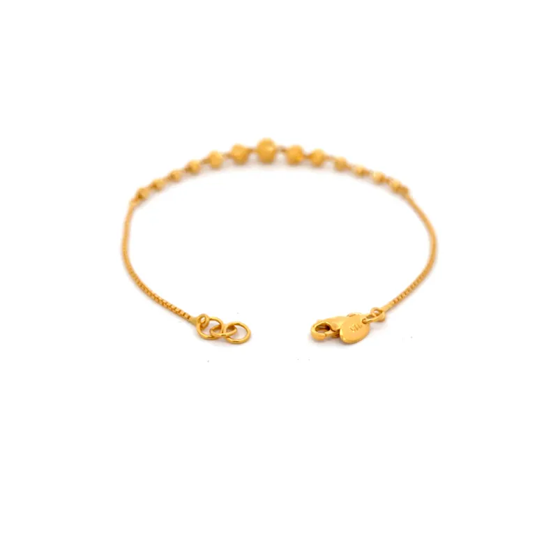 Beautiful 22k Yellow Gold Bracelet 7.2 Inch for Everyday Elegance