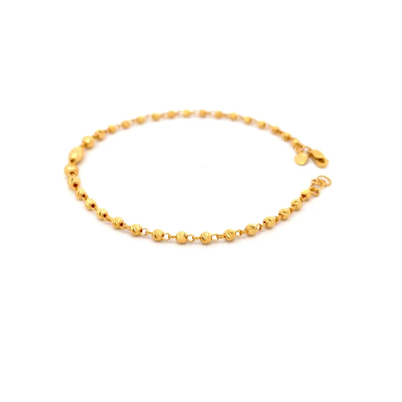 Beautiful 22k yellow gold bracelet for women, 7.5 inch length, elegant design