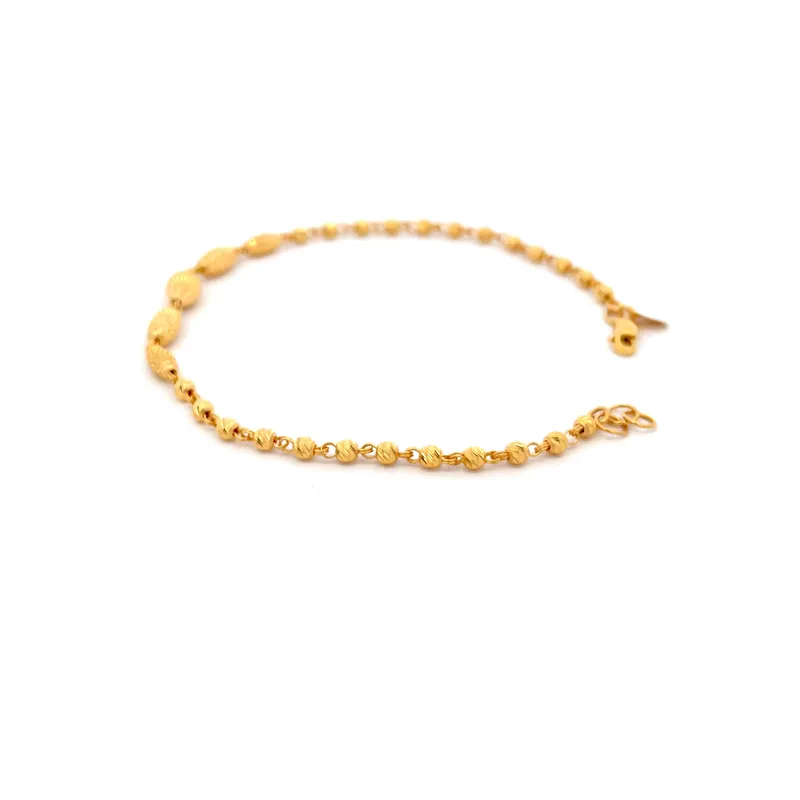 Elegant 22k Yellow Gold Bracelet 7.5 inch for Women Stylish Everyday Wear