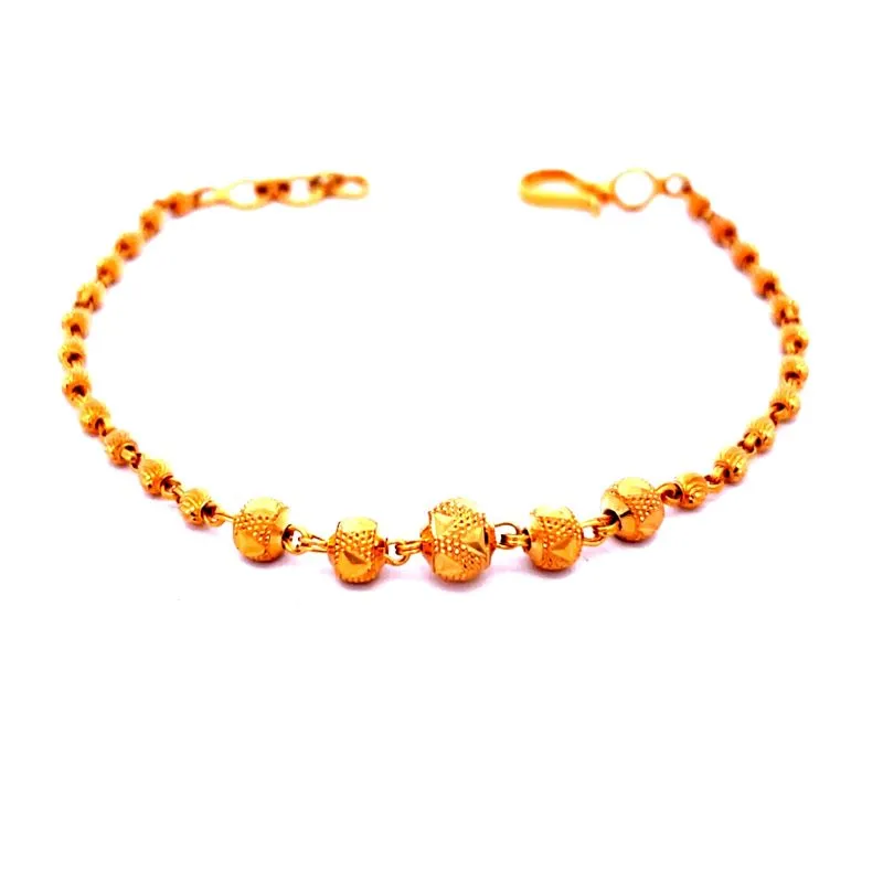 Elegant Gold Bead Chain Bracelet - 7