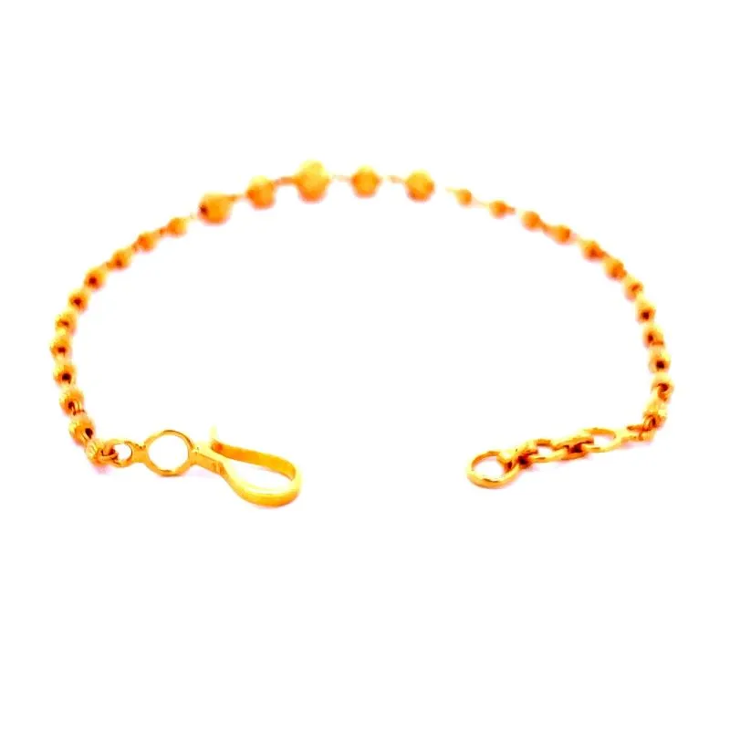 Elegant Gold Bead Chain Bracelet - 7