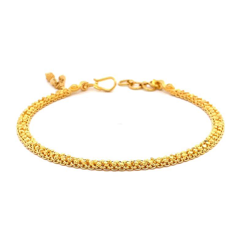22K Yellow Gold Bracelet - 7.75 inches