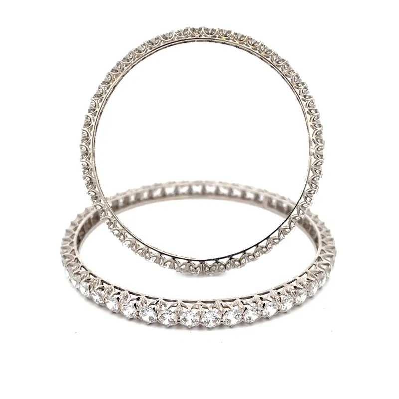 Elegant Kada bangles with CZ  - Set of 2, Size 2.6