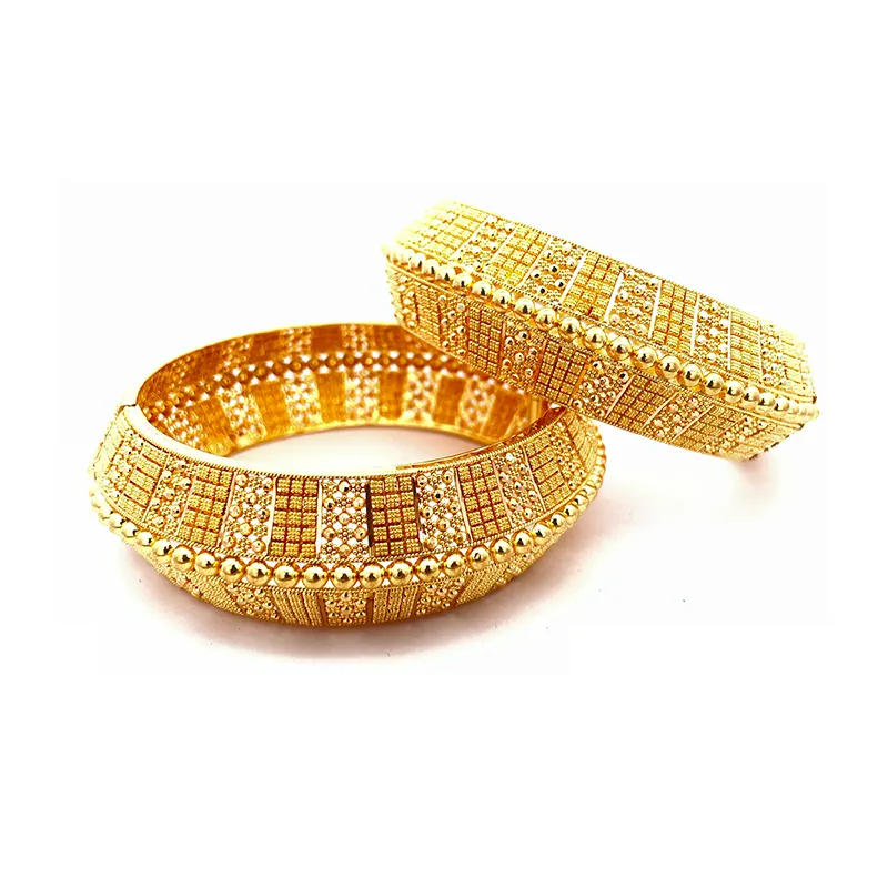 Two beautiful 22k yellow gold Kada bangles for women