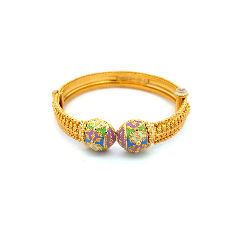 22K Yellow Gold Baby Bangle Set of 2