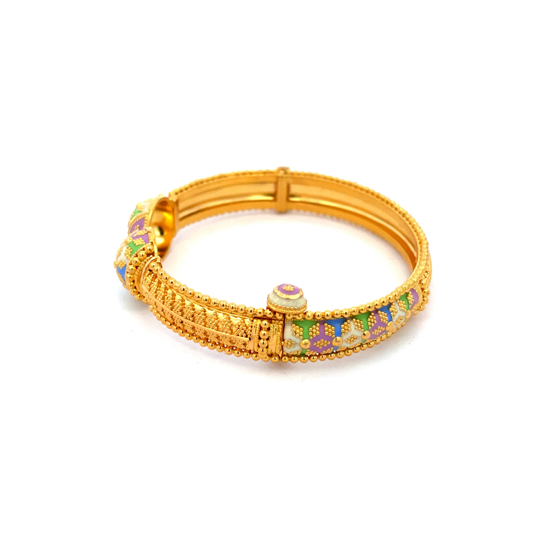 22K Yellow Gold Baby Bangle Set of 2
