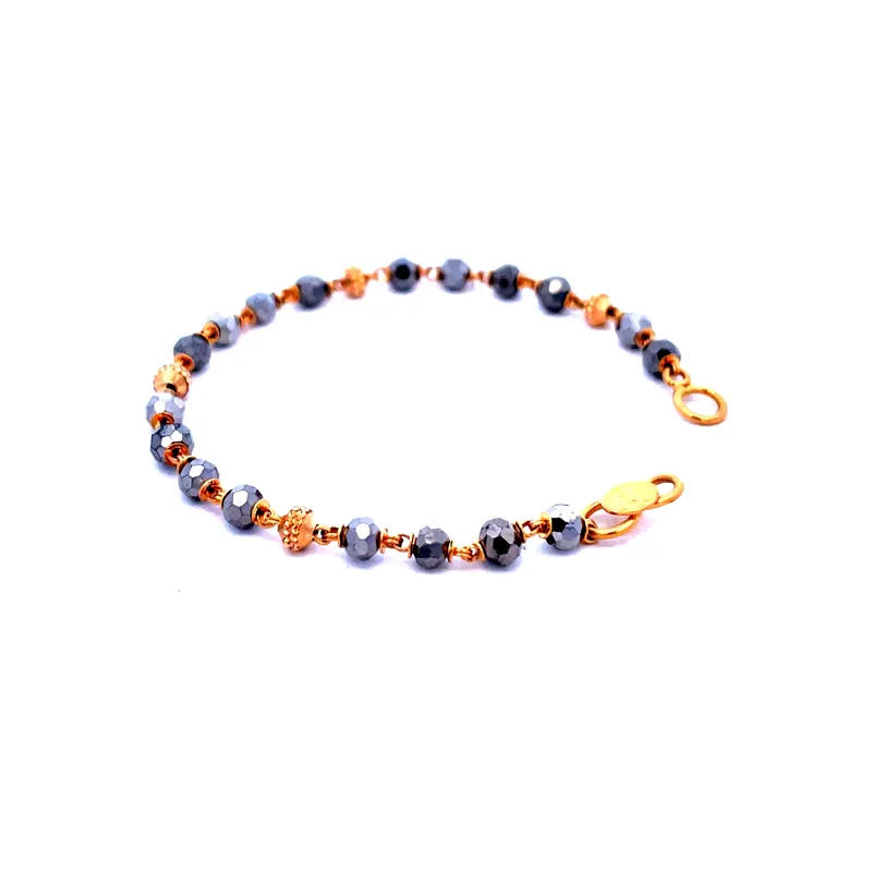 22K Gold Baby Beads Bracelet - Set of 2