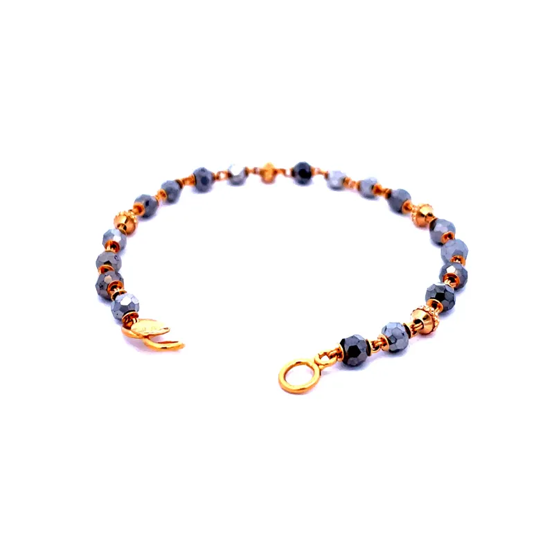 22K Gold Baby Beads Bracelet - Set of 2