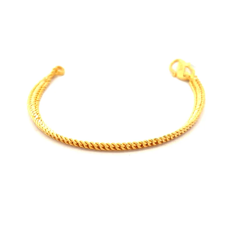 22K Yellow Gold Chain Bracelet for Baby