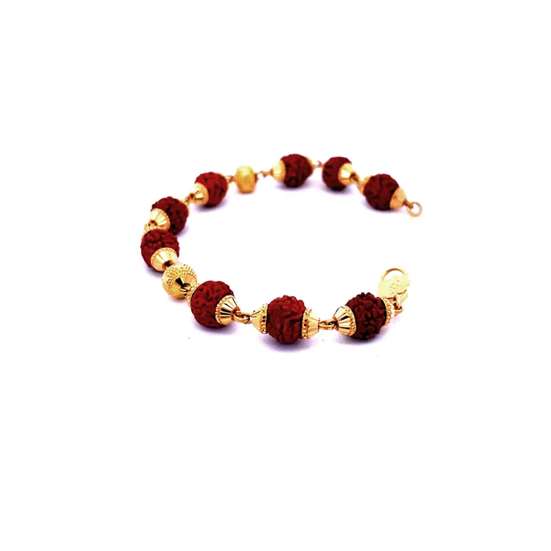 Rudraksh beads 22K Gold Baby Bracelet - Set of 2
