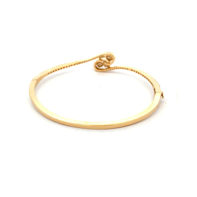 Elegant Gold Diamond Bangle Bracelet