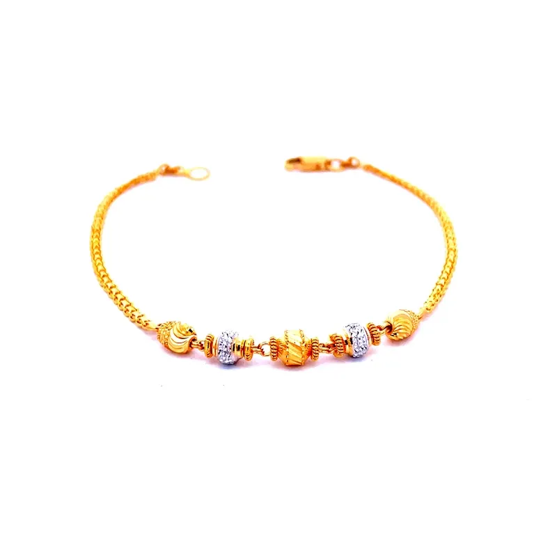 Golden Chain Bracelet with sparkle - 7