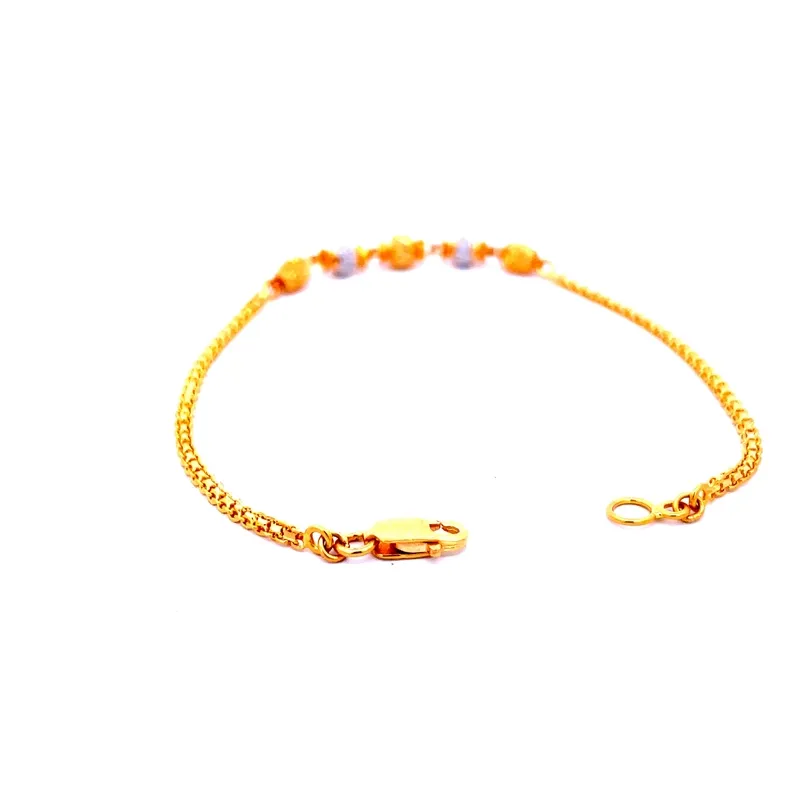 Golden Chain Bracelet with sparkle - 7
