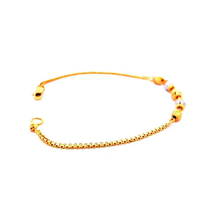Golden Chain Bracelet with sparkle - 7