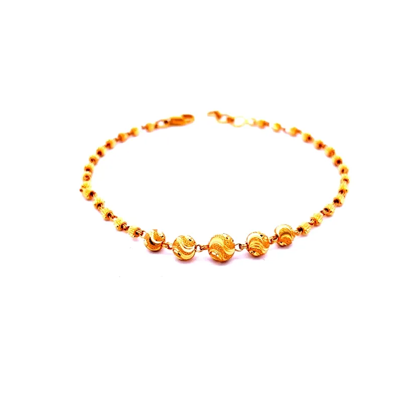Elegant Gold Beaded Chain Bracelet