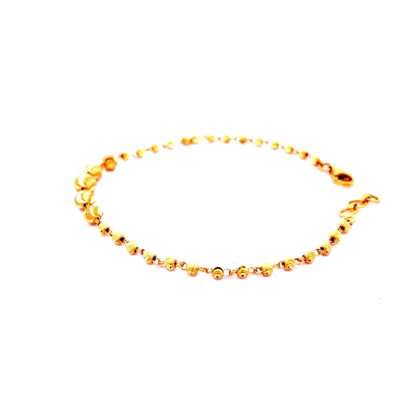 Elegant Gold Beaded Chain Bracelet