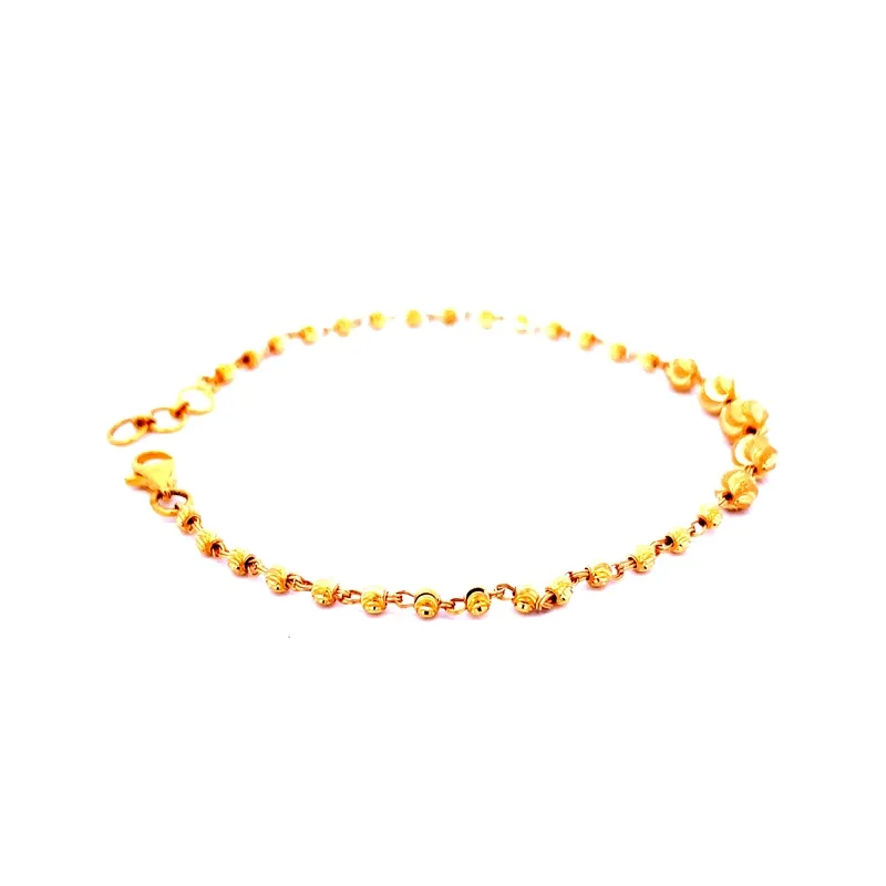 Elegant Gold Beaded Chain Bracelet