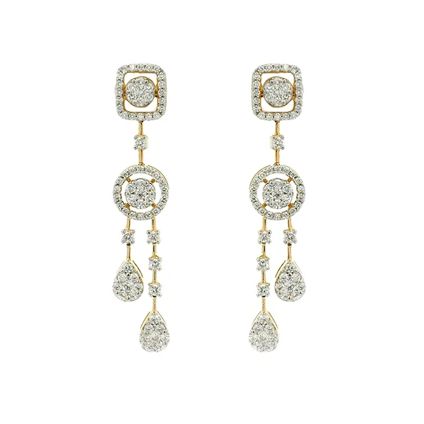 Stunning Gold Diamond Necklace Set