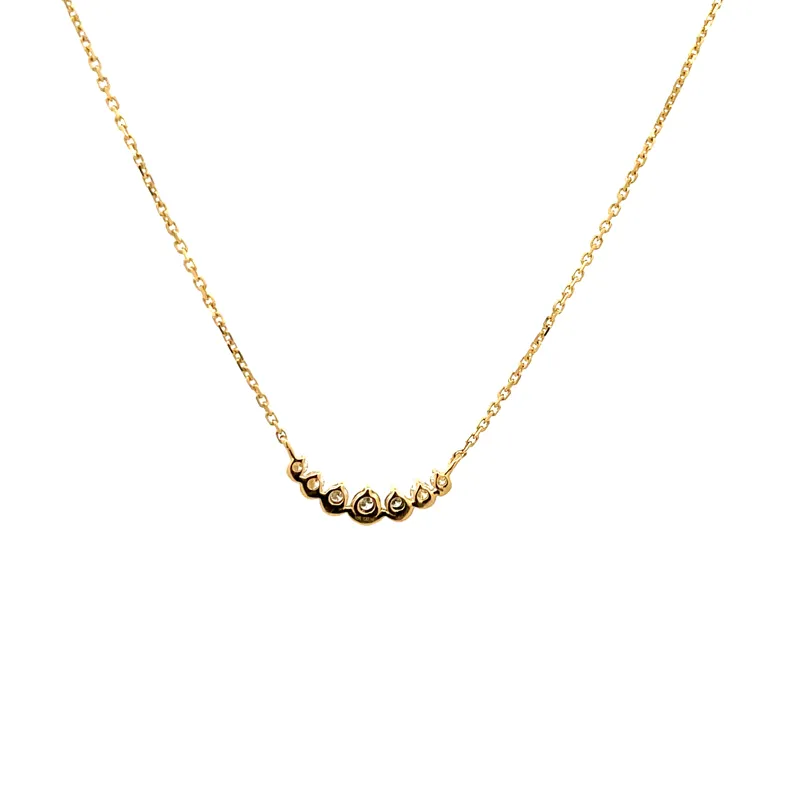 Modest Necklace in 18K Gold and Diamonds
