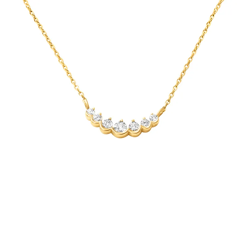 Modest Necklace in 18K Gold and Diamonds