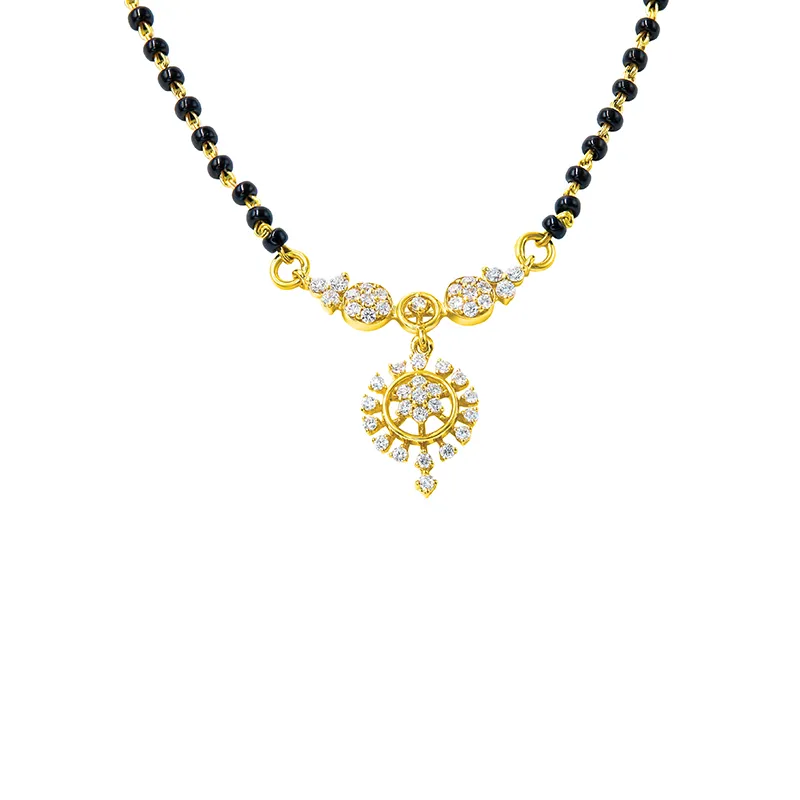 Ethnic Mangalsutra in 18K gold and Diamonds