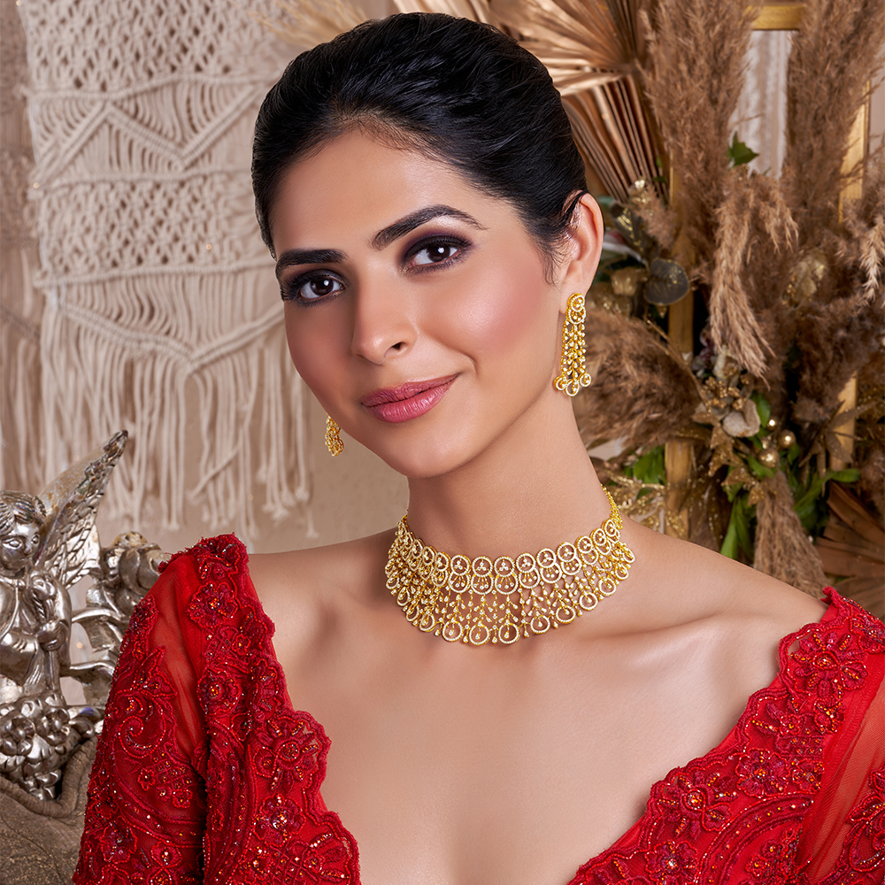 Exquisite Opulence Diamond Necklace & Earrings