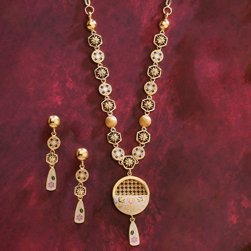 Antique Gold Necklace/Indian choker/South Indian Necklace/ Ganesha Nec |  Erajewels