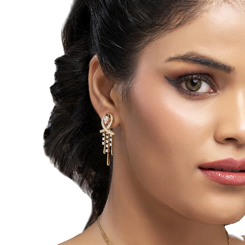 Gold Diamond Pendant Set