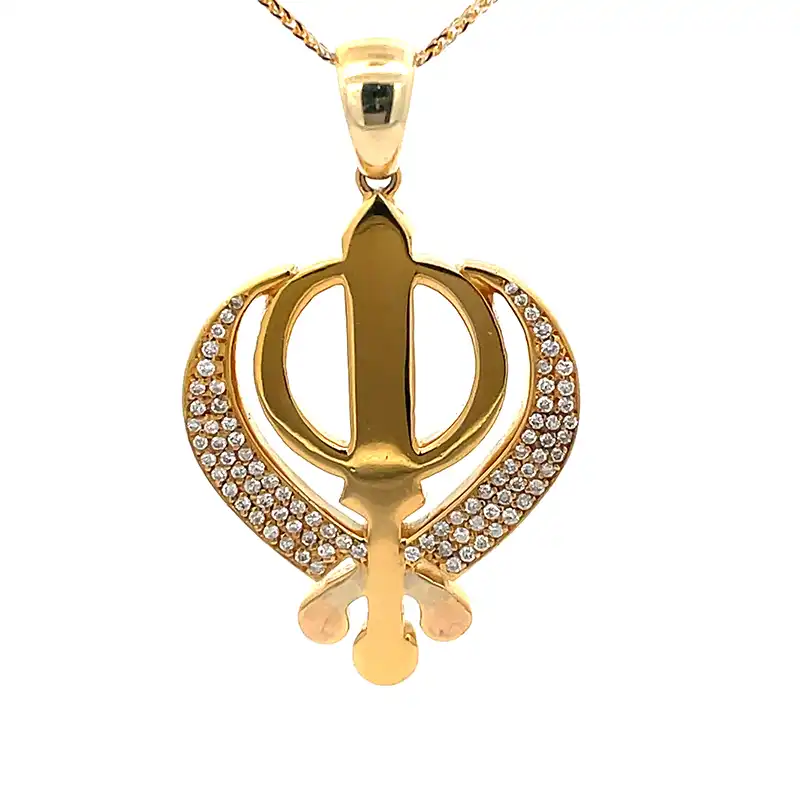 Gold Khanda Pendant