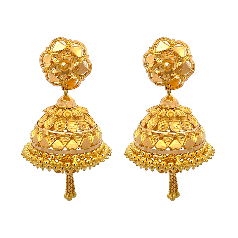 Two-in-one Golden Bell Earrings