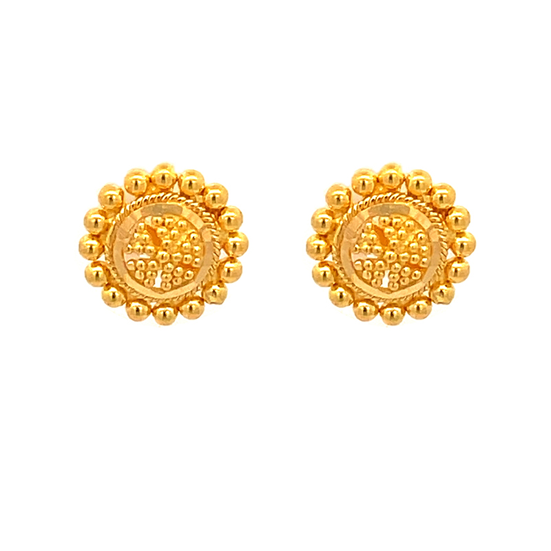 22K Yellow Gold stud earrings
