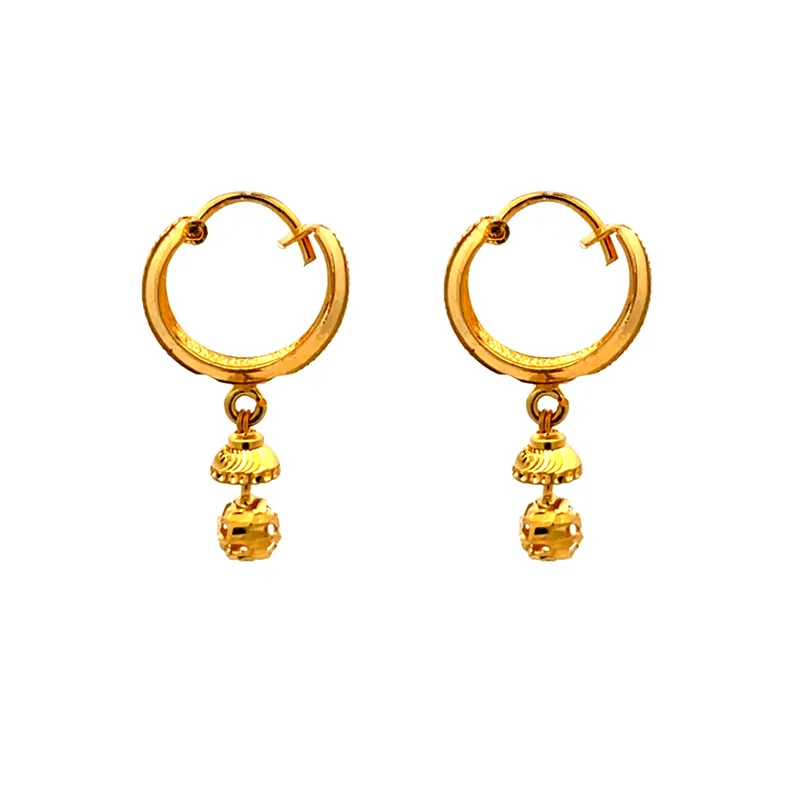 Elegant 22K Yellow Gold Earrings for Timeless Style and Everyday Grace