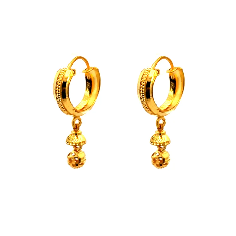 Elegant 22K Yellow Gold Earrings for Everyday Wear and Special Occasions