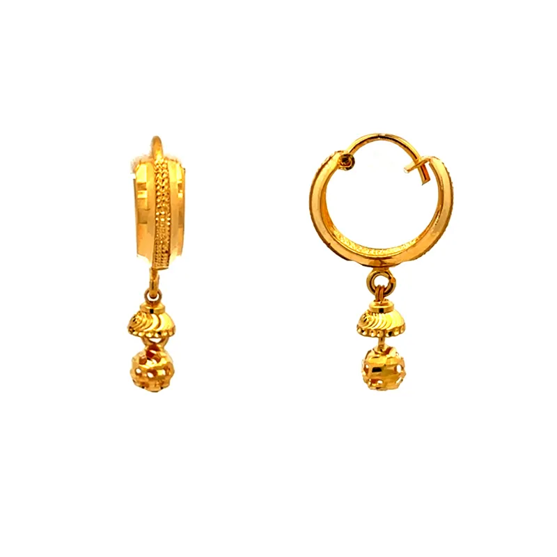 Elegant 22K Yellow Gold Earrings for Everyday Wear and Special Occasions