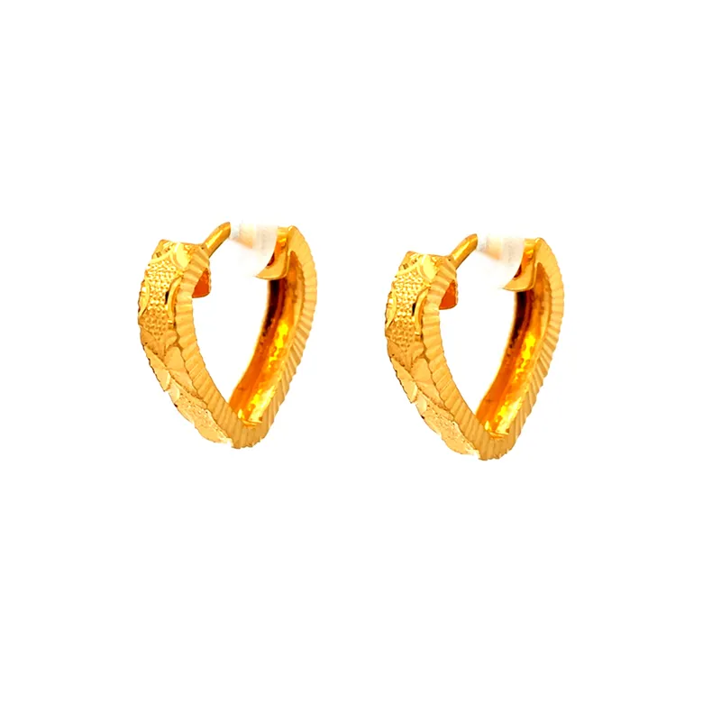Elegant 22K Yellow Gold Hoop Earrings for Timeless Style and Everyday Wear