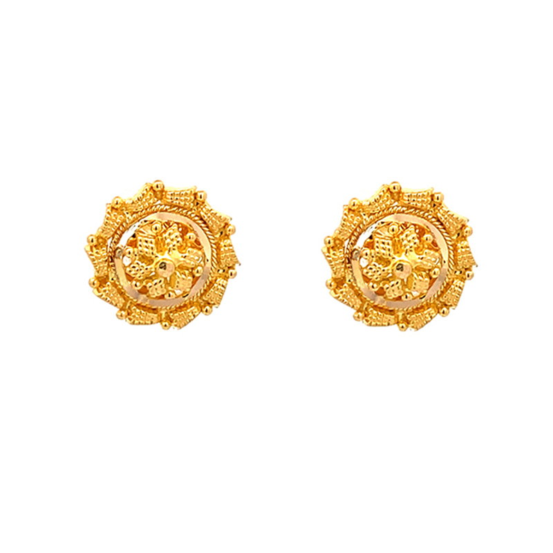 Golden Filigree Earrings, Studs