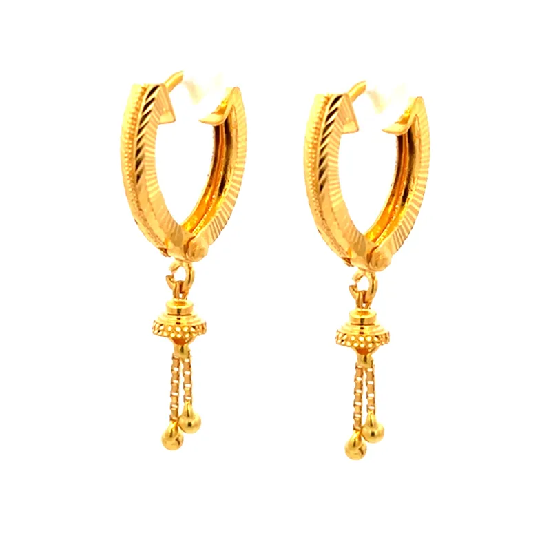 22K Gold Clip type (Bali) Earrings