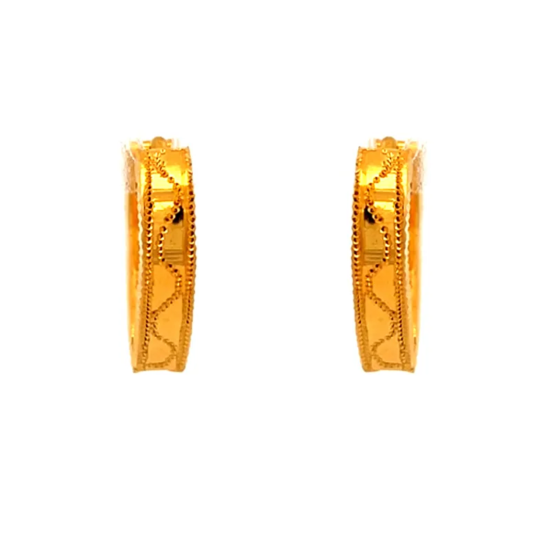 Elegant 22K yellow gold hoop earrings for timeless everyday style